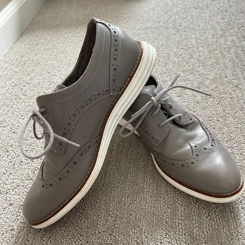 Cole Haan Original Grand Wingtip Oxford Leather Shoes - Women’s Size 8.5